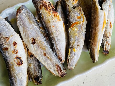 干しコマイのフライパン焼き